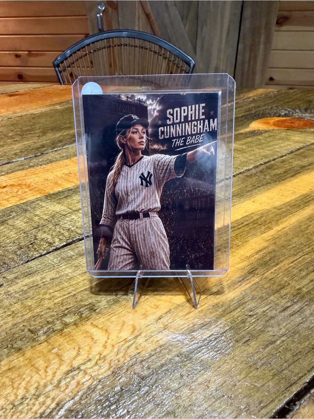 Sophie Cunningham 'The Babe' Baseball Card in Protective Sleeve